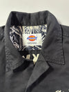 Dickies Black Chain-Stitch Script Logo Work Shirt Tropical Print Lining (S/M)