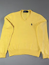 Vintage Polo by Ralph Lauren V-Neck Knit Sweater – Butter Yellow (S)