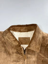 Marks & Spencer Blue Harbour Tan Suede Bomber Jacket (XL)