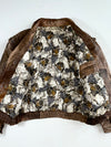 Vintage Brown Leather Jacket (2XL)