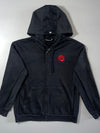 Adidas Basketball Club Derrick Rose Black Zip Hoodie Red Rose Logo (L)