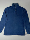Tommy Hilfiger Long Sleeve Polo with Gingham Trim (L)