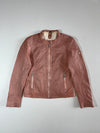 Gipsy Genuine Leather Moto Jacket – Dusty Rose Pink (S)
