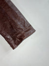 Vintage Brown Leather Blazer Jacket Women’s (S)
