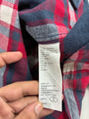 Hollister Red & Navy Plaid Brushed Flannel Shirt (L)