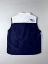 Fila Navy & White Colorblock Puffer Vest – Striped Chest Panel (L)