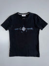 Stone Island Black Tee | Compass Logo Print (M)