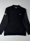 Kappa Italia Track Top – Black Quilted Panel Pullover (M)