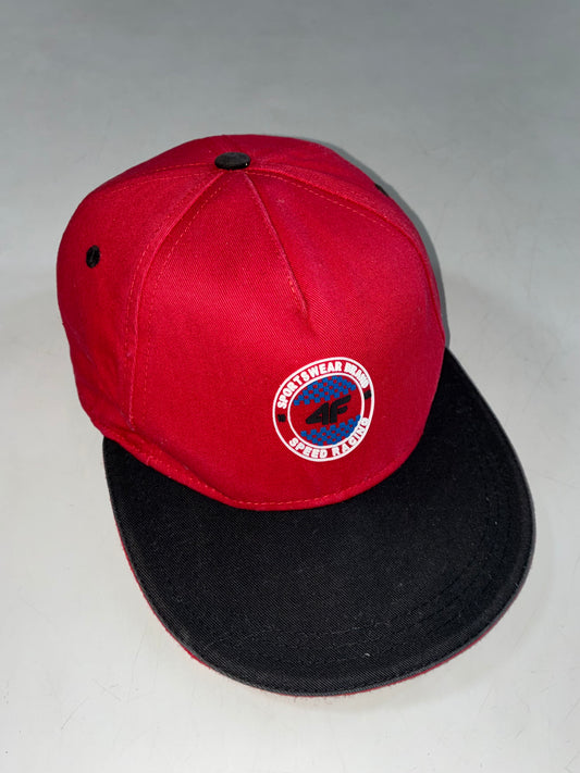 4F Speed Racing Sportswear Red & Black Snapback Cap (Adjustable)