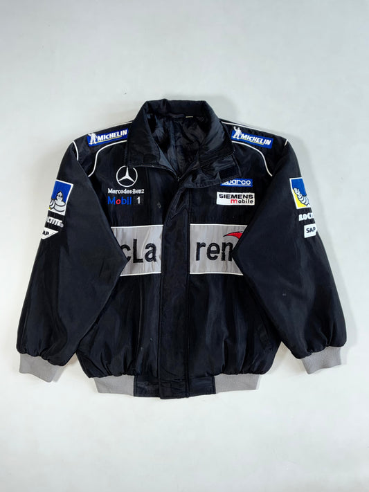 Vintage McLaren Mercedes F1 Racing Jacket – Black – Michelin / Siemens Mobile Sponsors (L)