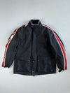 Dainese Gore-Tex Black & Maroon Motorcycle Jacket – Reflective Stripes, Made in Italy (2XL)