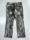 Big Train Japan — Acid Washed Skull & Flame Embroidery Denim Jeans (W:36|L:43)