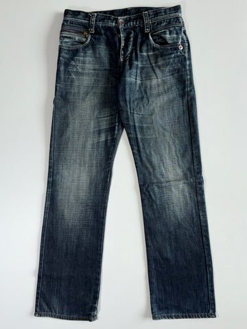 Jack & Jones Dark Wash Straight Jeans (W:32|L:42)