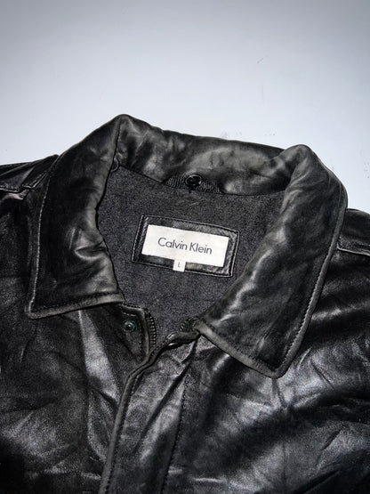 ZCalvin Klein Leather Jacket (L/XL)