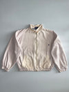 Polo Ralph Lauren Vintage Cream Off White Harrington Bomber Jacket Gold Zip Embroidered Pony Have Yellow Marks(L)