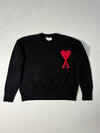 Ami Paris Ami de Coeur Big Heart Logo Knit Sweater – (L)