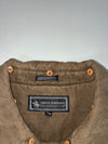 Vintage Santa Barbara Polo Brown Canvas Zip-Up Work Jacket Furr inside (XL)