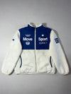 Vintage Descente White Blue Fleece Zip-Up Jacket (L)