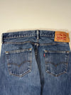 Levi’s 501 | Medium Indigo Wash Button Fly Straight Jeans | (W:34) (L:41)
