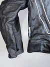 Vanucci by Enrico Vanucci High-Class Motorbikewear Chevron Stripe Leather Moto Jacket (S)