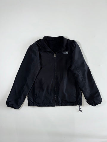 The North Face Reversible Nylon to Fleece Black Jacket,(S)