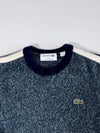 Lacoste Made in France | Charcoal Marl Striped Sleeve Knit | (XS/S)