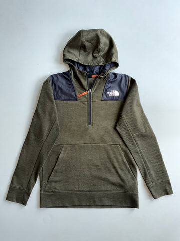 The North Face Grid Fleece Half-Zip Hoodie – Olive (XS)