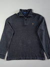 Polo Ralph Lauren Estate Rib Quarter Zip Pullover – Charcoal Grey (L)