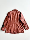 First Avenue Tan Brown Genuine Leather Zip Jacket  women’s (S)