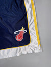 Vintage NBA Miami Heat Basketball Shorts – Navy | Elastic Waist | Embroidered Logo (W:28 |L:25)