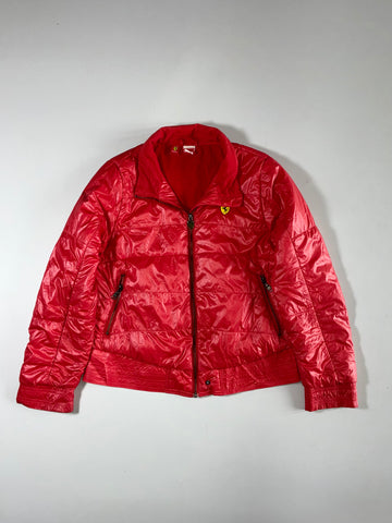 Puma x Scuderia Ferrari | Red Quilted Padded Racing Jacket women’s | (S/M)