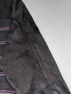 Puma Striped Long Sleeve Rugby Polo — Black/Pink, White Collar (L)
