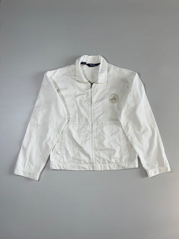 Polo Ralph Lauren White Cotton Harrington Jacket — (L)