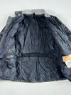 Vintage 80s Taurus Women’s Black Leather Moto Jacket – Grey Piping, (S/M)