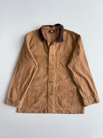 Dickies | Brown Duck Canvas Corduroy Collar Chore Jacket (L/Xl)