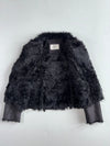 Ed Hardy by Christian Audigier Y2K Black Faux Shearling Biker Jacket Women’s (S)