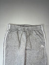 Adidas Heather Grey 3-Stripes Fleece Joggers (W:32) (L:41)