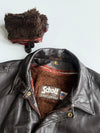 Schott NYC | 184SM G-1 Cowhide Flight Jacket | Pure Leather| (USA Made, Detachable Collar + Liner) (XL/2XL)