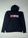 Diesel | Black Denim Division Embroidered Logo Hoodie (3XL)
