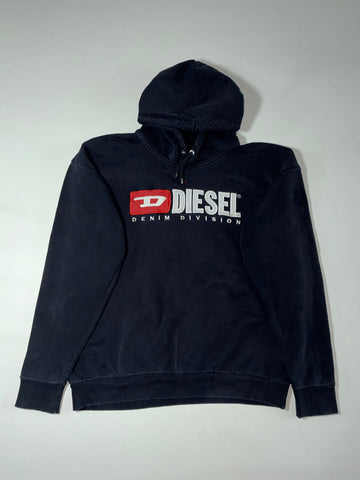 Diesel | Black Denim Division Embroidered Logo Hoodie (3XL)
