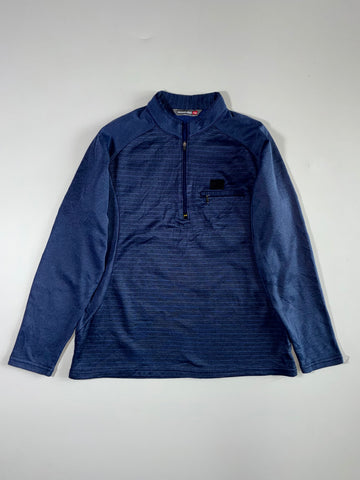 Mount Class Navy Textured Half-Zip Fleece Pullover (L)