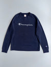 Champion | Navy Script Logo Crewneck | (S/M)