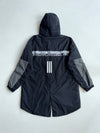 Vintage Adidas Black Longline Hooded Puffer Jacket (XL)