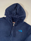 Vintage The North Face Navy Blue Fleece Zip-Up Hoodie (2XL)