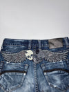 Big Train Oni Embroidered Distressed Jeans (W:32) (L:44)