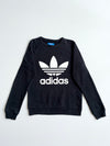 Adidas Originals Black Big Trefoil Crewneck Sweatshirt | Size (S)
