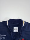 Zara | Forest Peak Navy Varsity Jacket (M)