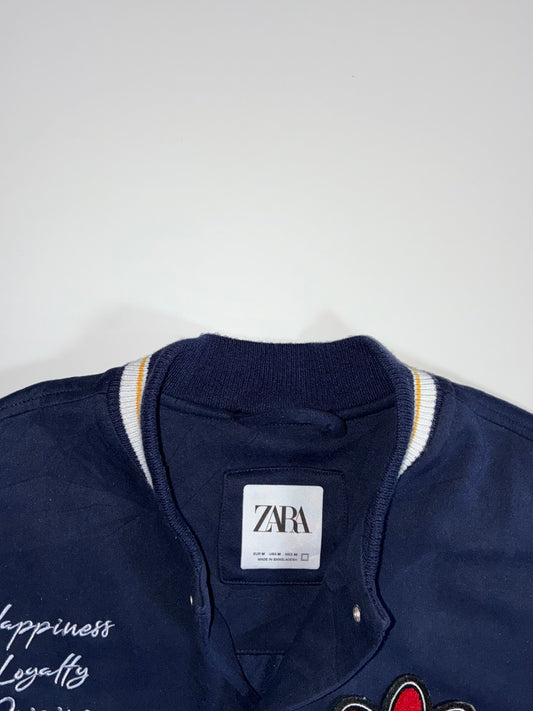 Zara | Forest Peak Navy Varsity Jacket (M)