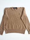 Vintage Polo Ralph Lauren Camel Brown Knit Crewneck Sweater (M)