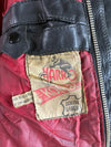 Vintage Harro Black Leather Cropped Racing Jacket (S)